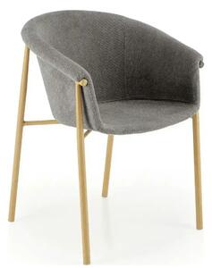 Scaun K489, gri/stejar, stofa clasica/metal, 59x56x80 cm