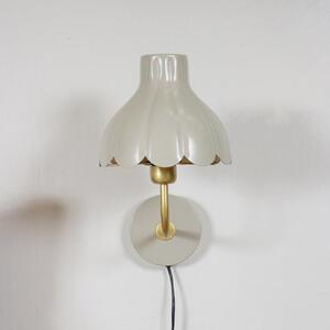 PR Home Aplică de perete Wells, bej/auriu, 21 cm, metal, Bej, Camera de zi / sufragerie, Metal