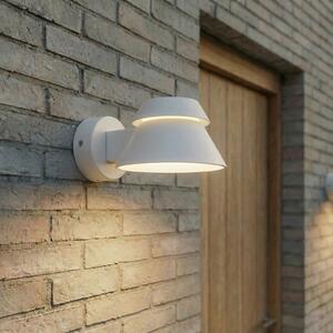 Lucande Lampa de perete pentru exterior cu LED Moena, gri deschis, metal, IP44, Gri, Aluminiu, Modern