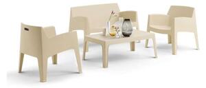 Set terasă Flora polipropilenă HoReCa - BEJ TAUPE