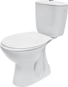 Cersanit President, toaleta combinata cu flux 3/6l, scurgere verticala + cu scaun polipropilena antibacterian, alb, K08-029