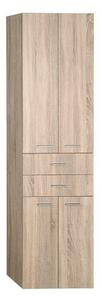 Aqualine Aqualine, dulap înalt ZOJA/KERAMIA FRESH 50x184x29cm, stejar platină, sertare, 51296
