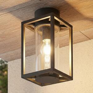 Lucande Plafonieră de exterior Ferda, 29 cm, antracit, IP44, reglabil, Negru, Aluminiu, Modern