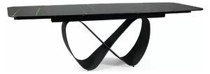 Masa extensibila INFINITY CERAMIC, negru, sticla securizata/ceramica