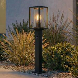 Lucande bornă luminoasă Ferda, 60 cm, senzor, antracit, IP44, Negru, Aluminiu, Modern