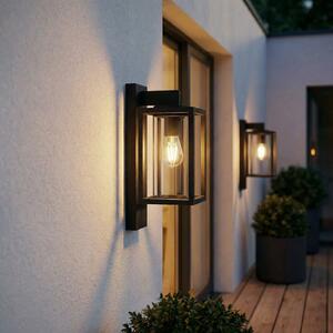 Lucande lampă de perete exterior Ferda, set 2, antracit, IP44, reglabil, Negru, Aluminiu, Modern, Perete unghiular