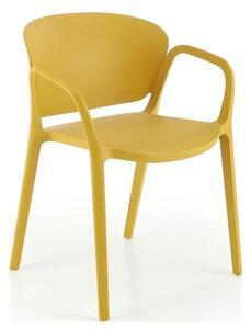 Scaun K491, galben, polipropilena, 60x56x76 cm