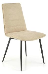 Scaun K493, bej/negru, stofa clasica/metal, 47x60x92 cm