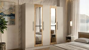Dulap 5 usi Barcelona 200 cm, Casmir/Stejar Artisan