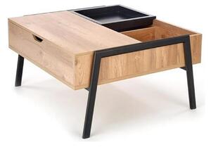 Masuta cafea PODIUM, stejar/negru, 85x80x43/64 cm