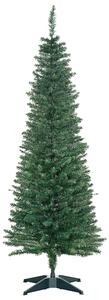 HOMCOM Brad Artificial de Crăciun cu Crengi Realiste, Brad Înalt și Îngust cu Bază din Plastic, Ø46x150 cm, Verde | Aosom Romania