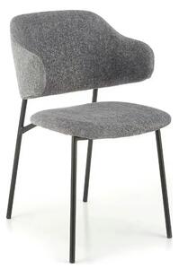 Scaun K497, gri deschis, stofa clasica/metal, 52x62x82 cm
