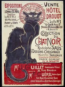 Steinlen, Theophile Alexandre - Artă imprimată Chat Noir (Black Cat), (30 x 40 cm)