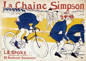Toulouse-Lautrec, Henri de - Artă imprimată Poster for the Simpson bicycle chains, (40 x 30 cm)