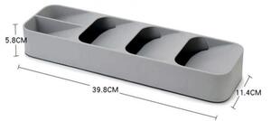 Organizator tacamuri pentru sertar, 39.6 x 11 x 5.5 cm