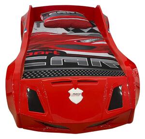 Pat Masinuta Copii cu LED, Jaguar Coupe, Mobiref, 240 x 120 x 60 cm, Rosu