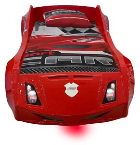 Pat Masinuta Copii cu LED, Jaguar Coupe, Mobiref, 240 x 120 x 60 cm, Rosu