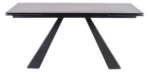 Masa extensibila SALVADORE CERAMIC II, gri/negru mat, sticla securizat