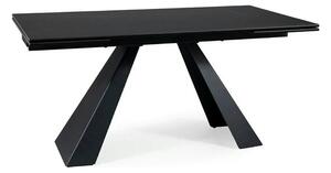 Masa extensibila SALVADORE CERAMIC, negru mat cu efect de marmura, sti