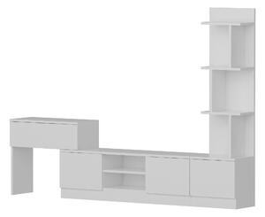 Mobilier living TEAM, alb, PAL melaminat, 3 piese