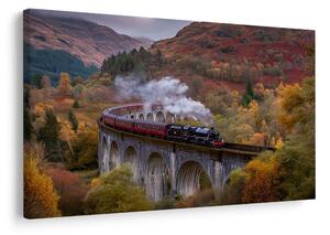 Tablou tren cu aburi