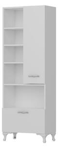 Dulap SEZEN, alb, PAL melaminat, cu 2 usi, 60x32x164 cm
