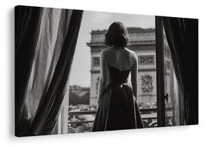 Tablou fată captivantă în apartament parizian