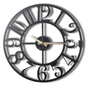 Ceas decorativ Circle, negru, metal, 50x50 cm