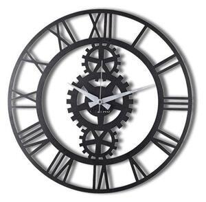 Ceas de perete Gear XL, negru, metal, 70x70 cm
