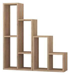 Etajera SULE, stejar, PAL melaminat, 2 piese, 42/42x20/20x89/45 cm