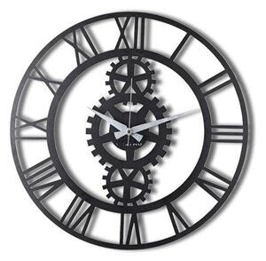 Ceas de perete Gear XL, negru, metal, 70x70 cm