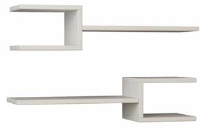 Set 2 polite FORK, alb, PAL melaminat, 75x22x18 cm