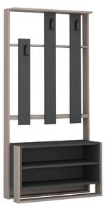 Mobilier hol 855DTE4017, bej/gri antracit, PAL melaminat, 90x36x180 cm