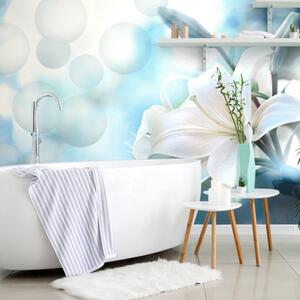 Tapet floare de crin pe un fundal abstract