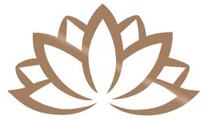 Decoratiune perete LOTUS FLOWER 2, bej, metal, 60x35 cm