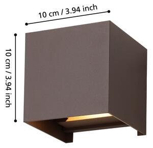 Aplică LED de exterior Eglo 901066 CALPINO 2xLED/2,8W/230V IP54 maro