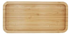 Platou din lemn de bambus pentru servire alimente, aperitive, dulciuri, pizza, 36 x 15 cm