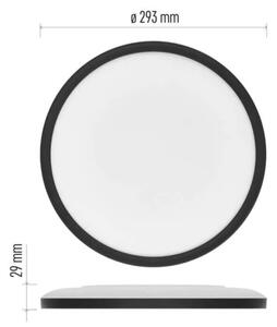 Plafonieră LED FLORI LED/18W/230V 4000K negru d. 29 cm