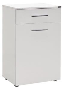 Dulap baie ADR-611-PP-1, alb, PAL melaminat, cu o usa si un sertar, 52