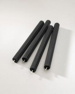 Set de lumânări cu fitil Noir 2x25 cm