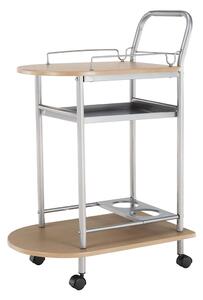 Carucior servire LIMA, fag/argintiu, 60x38x84 cm