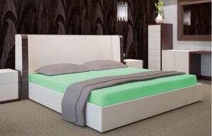 Cearsaf de pat verde cu elastic Lăţime: 160 cm | Lungime: 200 cm