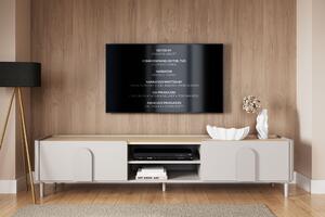 Comodă TV Amilio 220 cm cu sertar - cashmere / stejar uleiat / mânere cashmere