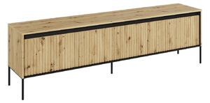 Comodă TV Fernolu 105Negru, Stejar artizan, 19x6x4cm