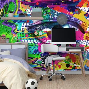 Tapet ochiul uman în stil pop-art