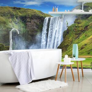 Fototapet cascada iconică din Islanda