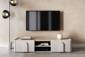 Comodă TV Amilio 170 cm cu sertar - cashmir / stejar uleiat / mânere cashmir