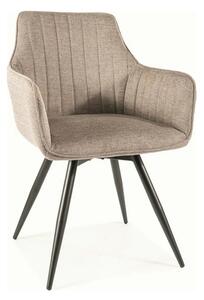 Scaun BALLO, bej/negru, stofa clasica/metal, 56x45x84 cm
