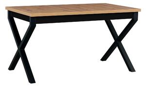 Masa extensibila IKON 1, negru/stejar artisan, lemn de fag/PAL, 140/18