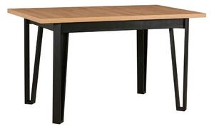 Masa extensibila IKON 5, negru/stejar artisan, lemn de fag/PAL, 140/18